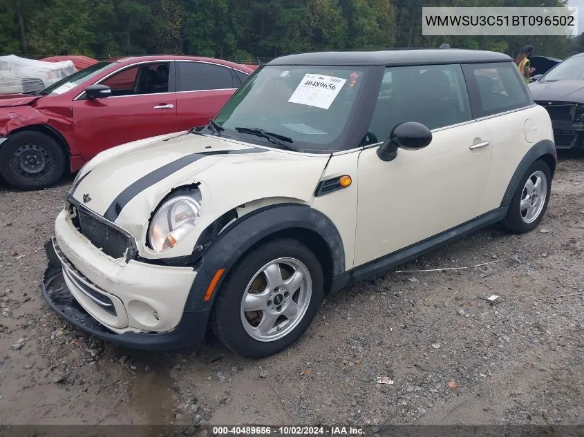 2011 Mini Cooper VIN: WMWSU3C51BT096502 Lot: 40489656