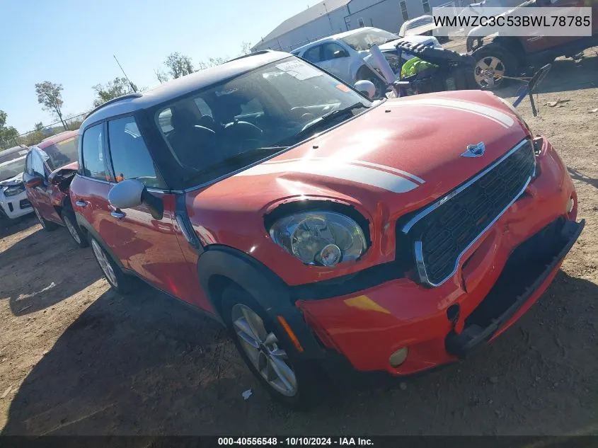 2011 Mini Cooper S Countryman VIN: WMWZC3C53BWL78785 Lot: 40556548