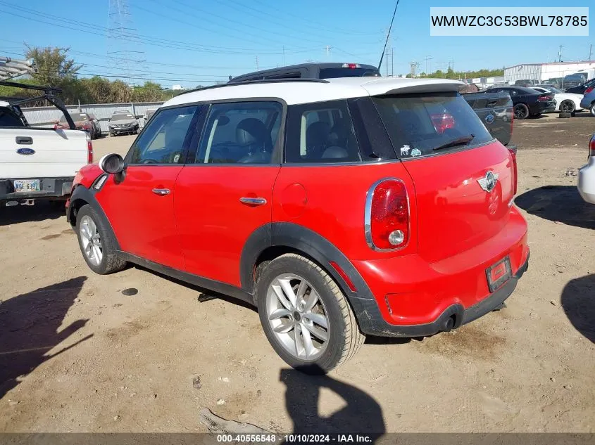 2011 Mini Cooper S Countryman VIN: WMWZC3C53BWL78785 Lot: 40556548