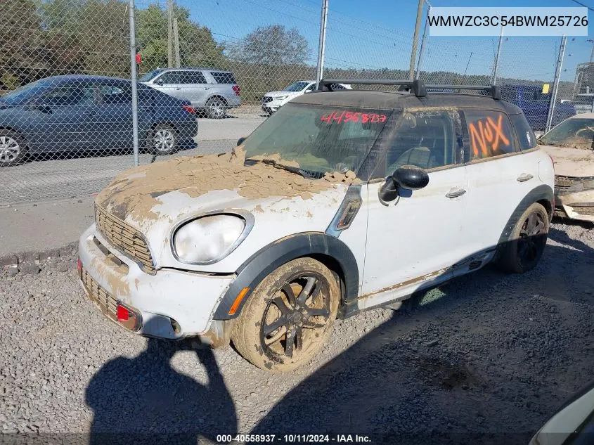 2011 Mini Cooper S Countryman VIN: WMWZC3C54BWM25726 Lot: 40558937