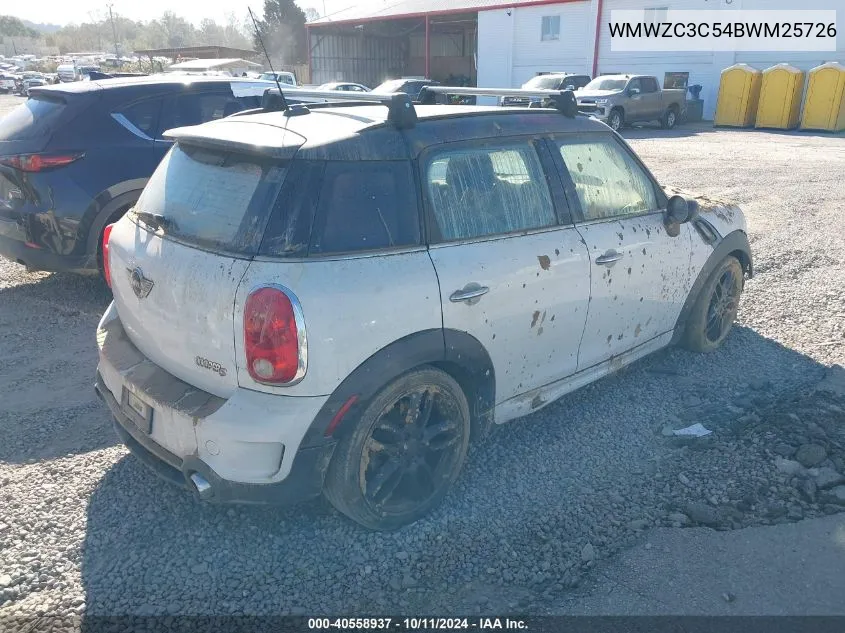 2011 Mini Cooper S Countryman VIN: WMWZC3C54BWM25726 Lot: 40558937