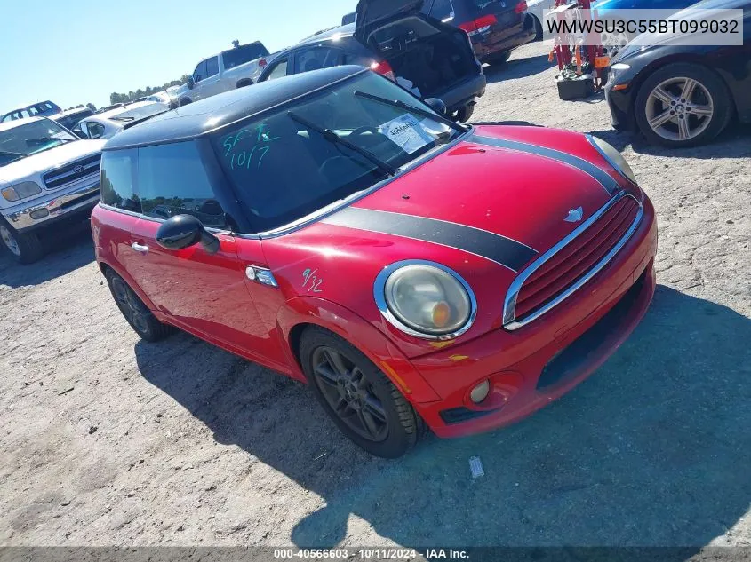 2011 Mini Cooper VIN: WMWSU3C55BT099032 Lot: 40566603