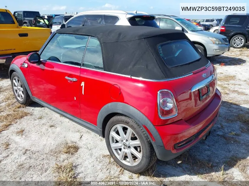 2011 Mini Cooper S VIN: WMWZP3C59BT249035 Lot: 40623891