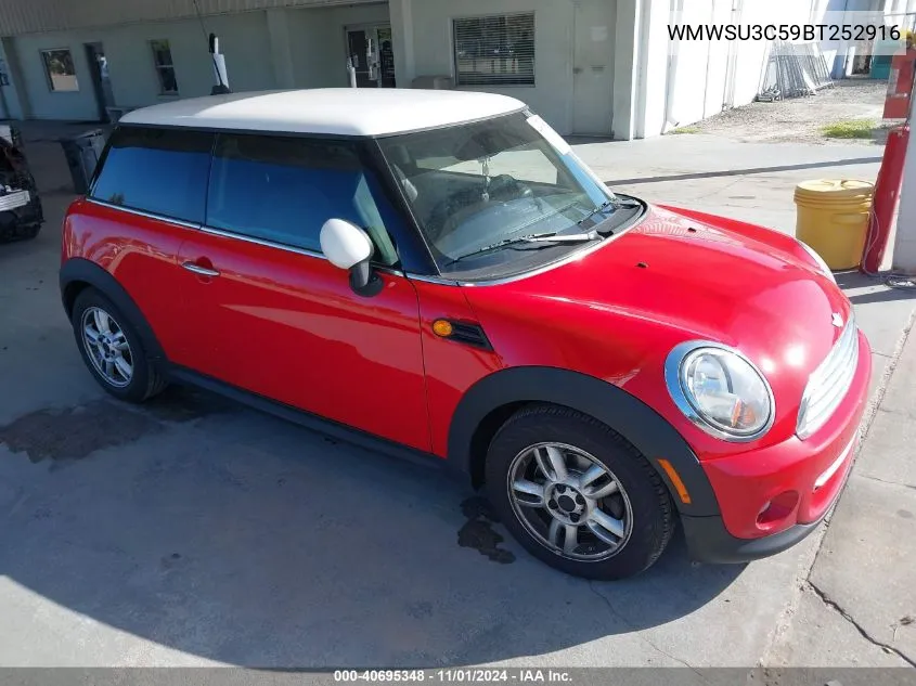 2011 Mini Cooper VIN: WMWSU3C59BT252916 Lot: 40695348