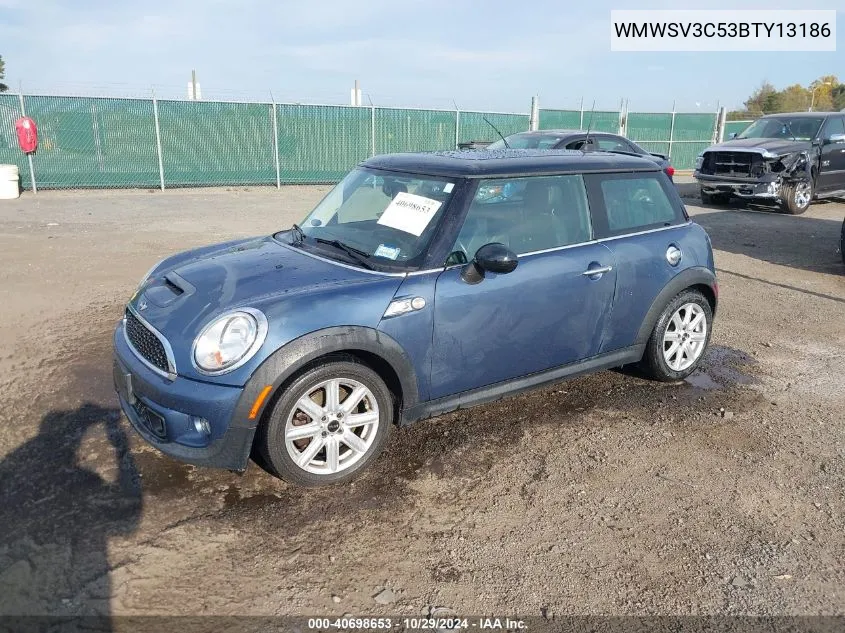 2011 Mini Cooper S VIN: WMWSV3C53BTY13186 Lot: 40698653