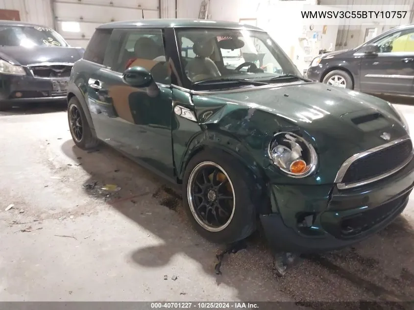 2011 Mini Cooper S VIN: WMWSV3C55BTY10757 Lot: 40701227