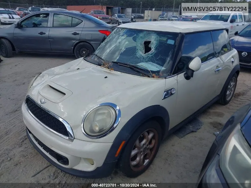 2011 Mini Cooper S VIN: WMWSV3C57BTY22294 Lot: 40723701