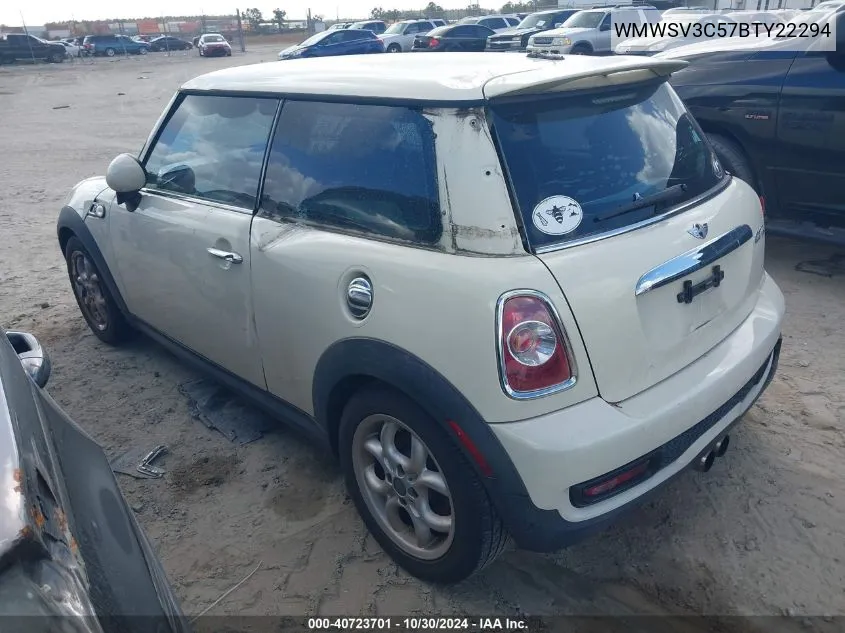 2011 Mini Cooper S VIN: WMWSV3C57BTY22294 Lot: 40723701