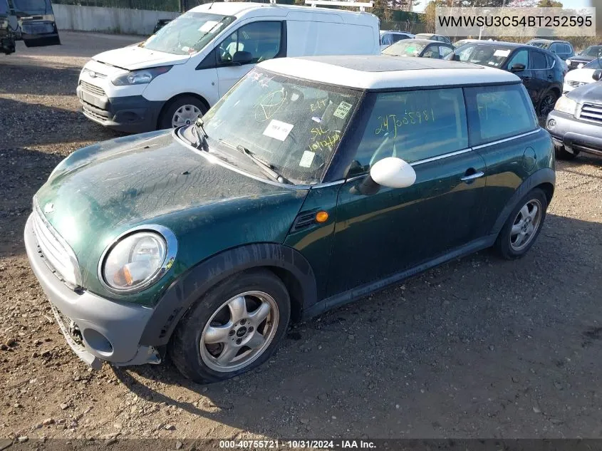 2011 Mini Cooper VIN: WMWSU3C54BT252595 Lot: 40755721