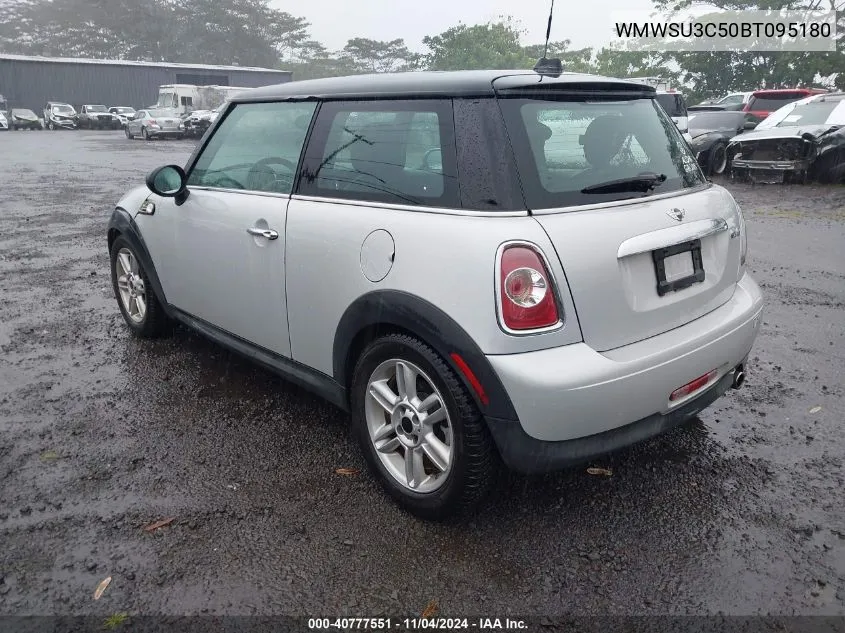 2011 Mini Cooper VIN: WMWSU3C50BT095180 Lot: 40777551