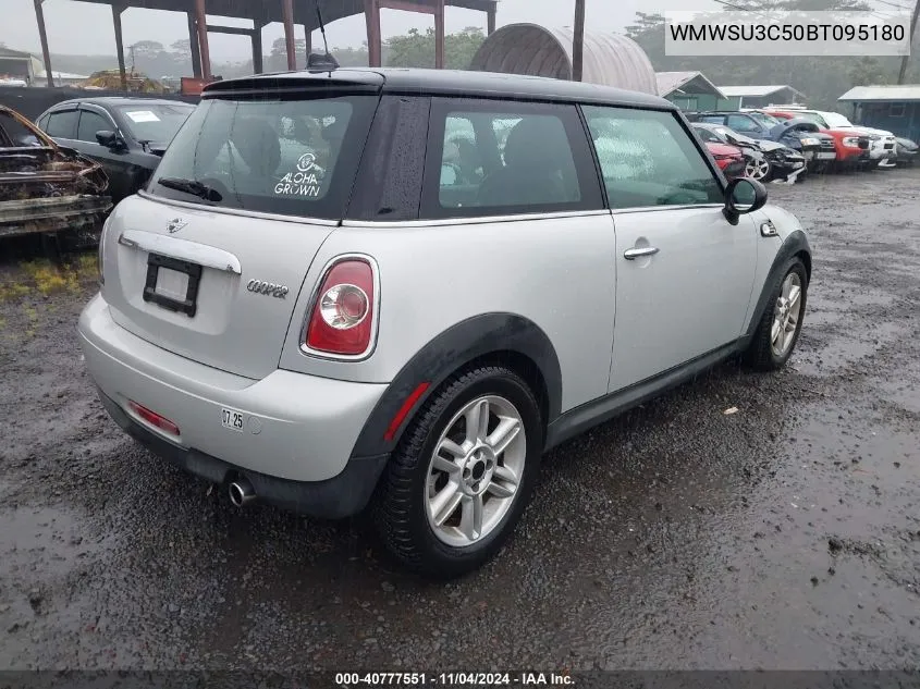 2011 Mini Cooper VIN: WMWSU3C50BT095180 Lot: 40777551