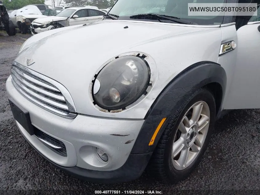 2011 Mini Cooper VIN: WMWSU3C50BT095180 Lot: 40777551