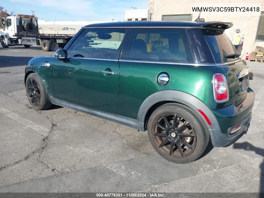 2011 Mini Cooper S VIN: WMWSV3C59BTY24418 Lot: 40778301