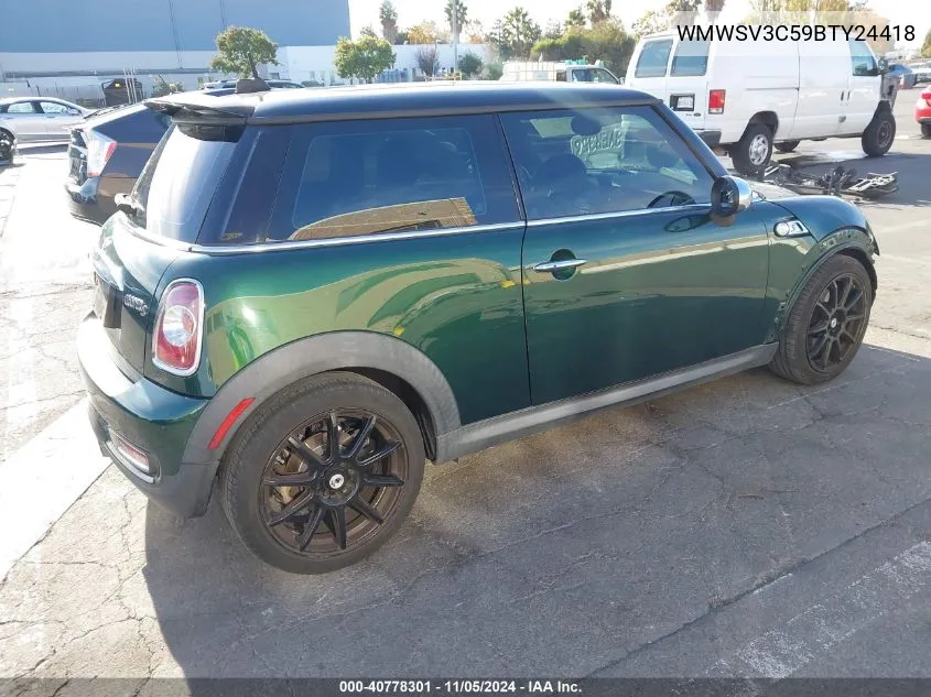 2011 Mini Cooper S VIN: WMWSV3C59BTY24418 Lot: 40778301