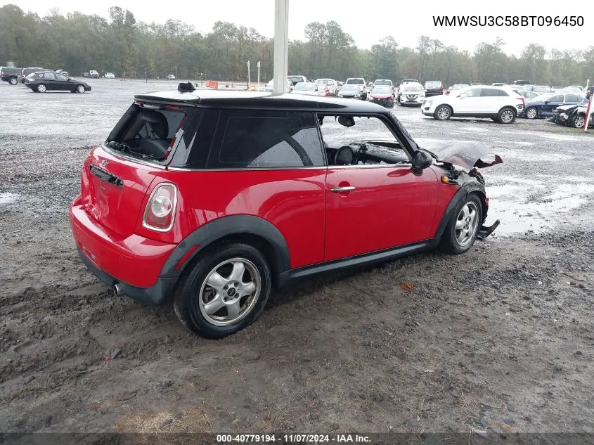 2011 Mini Cooper VIN: WMWSU3C58BT096450 Lot: 40779194