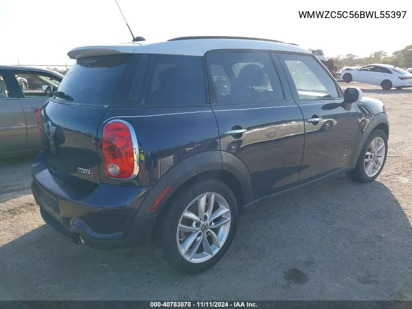 2011 Mini Cooper S Countryman VIN: WMWZC5C56BWL55397 Lot: 40783878