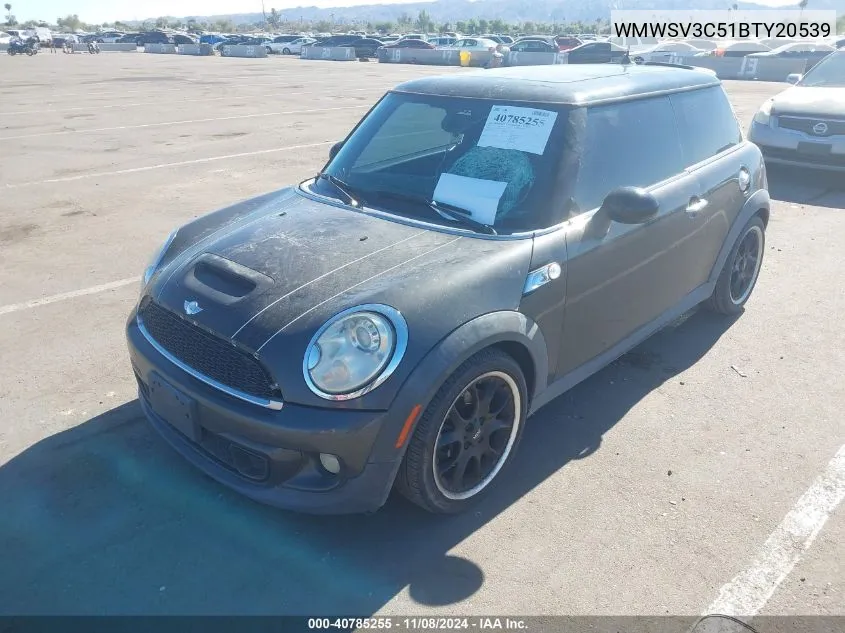 2011 Mini Cooper S VIN: WMWSV3C51BTY20539 Lot: 40785255