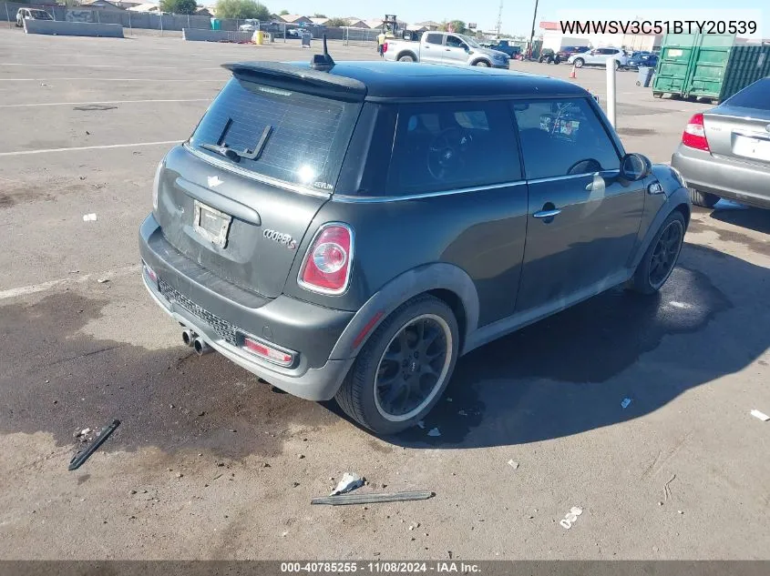 2011 Mini Cooper S VIN: WMWSV3C51BTY20539 Lot: 40785255