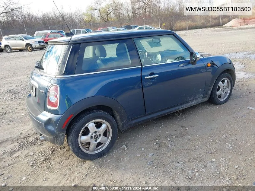 2011 Mini Cooper VIN: WMWSU3C55BT183500 Lot: 40785938