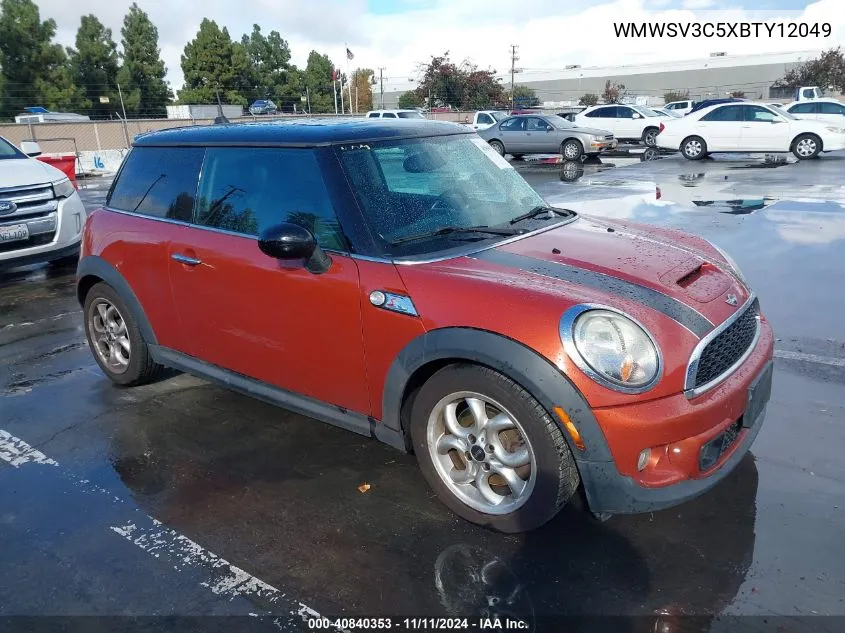 2011 Mini Cooper S VIN: WMWSV3C5XBTY12049 Lot: 40840353