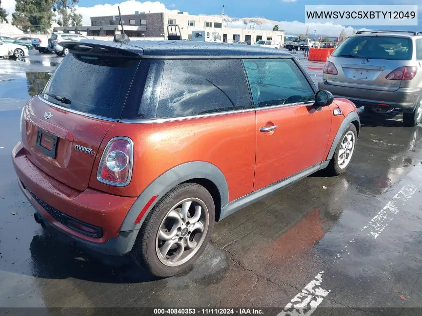 2011 Mini Cooper S VIN: WMWSV3C5XBTY12049 Lot: 40840353