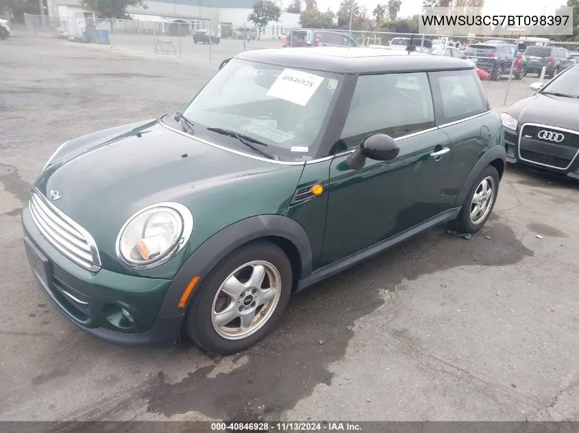 2011 Mini Cooper VIN: WMWSU3C57BT098397 Lot: 40846928