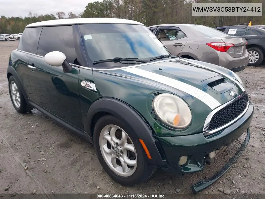 2011 Mini Cooper S VIN: WMWSV3C58BTY24412 Lot: 40864043