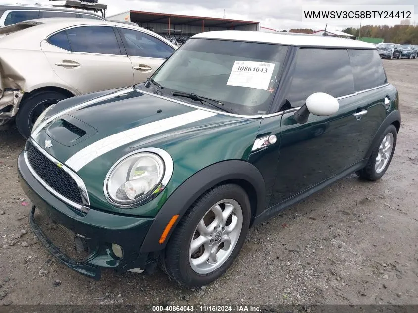 2011 Mini Cooper S VIN: WMWSV3C58BTY24412 Lot: 40864043