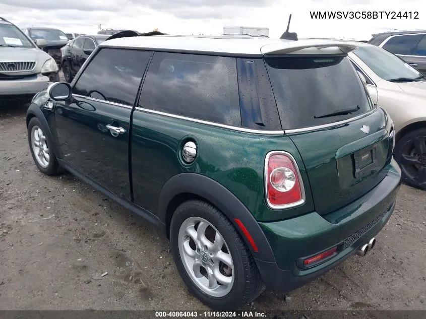 2011 Mini Cooper S VIN: WMWSV3C58BTY24412 Lot: 40864043