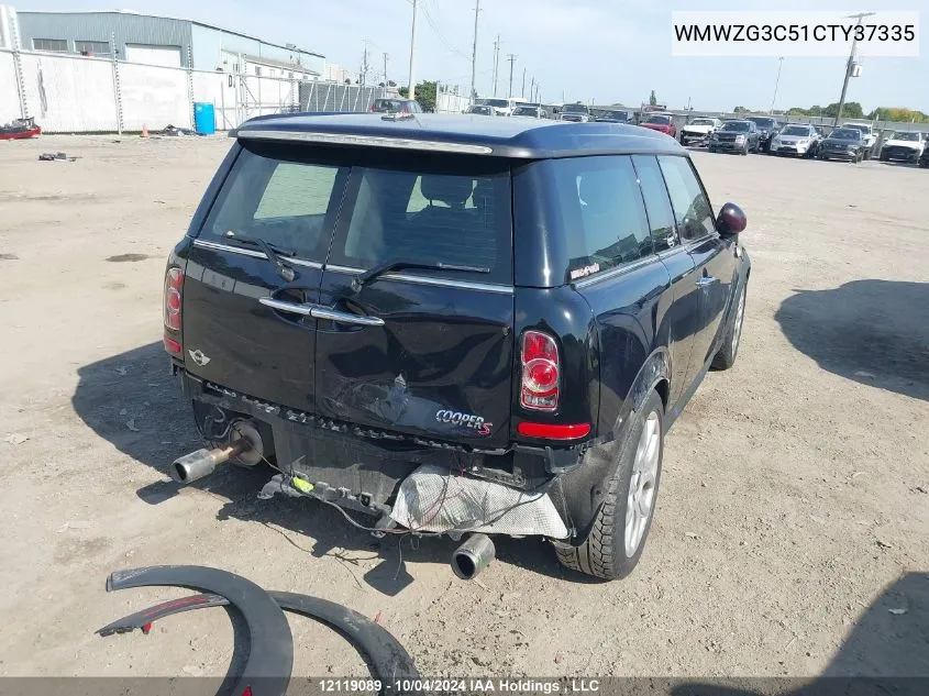 2012 Mini Cooper S Clubman VIN: WMWZG3C51CTY37335 Lot: 12119089