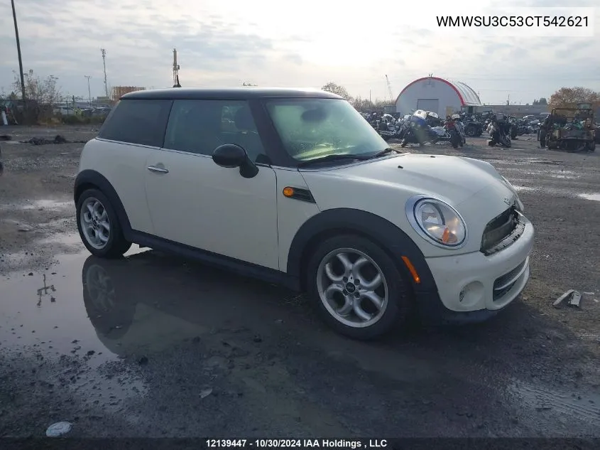 2012 Mini Cooper VIN: WMWSU3C53CT542621 Lot: 12139447