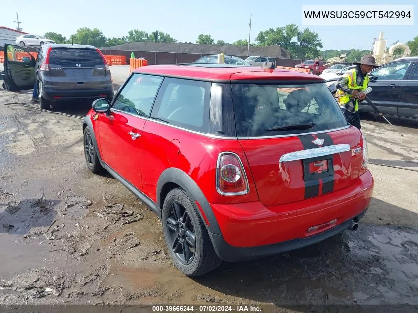 2012 Mini Cooper VIN: WMWSU3C59CT542994 Lot: 39666244