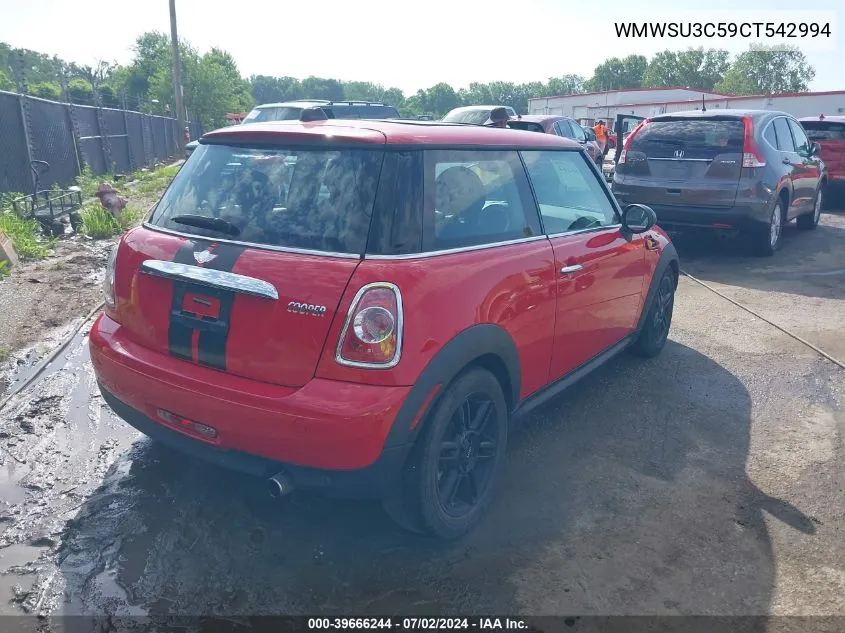 2012 Mini Cooper VIN: WMWSU3C59CT542994 Lot: 39666244