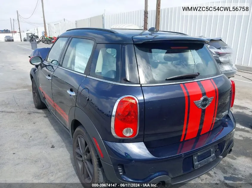 WMWZC5C54CWL56758 2012 Mini Cooper S Countryman