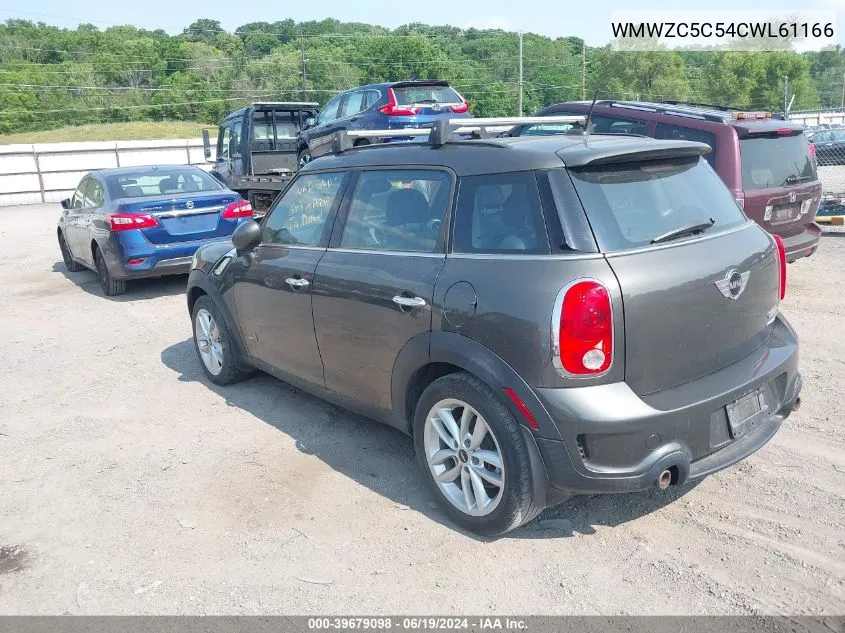 2012 Mini Cooper S Countryman VIN: WMWZC5C54CWL61166 Lot: 39679098