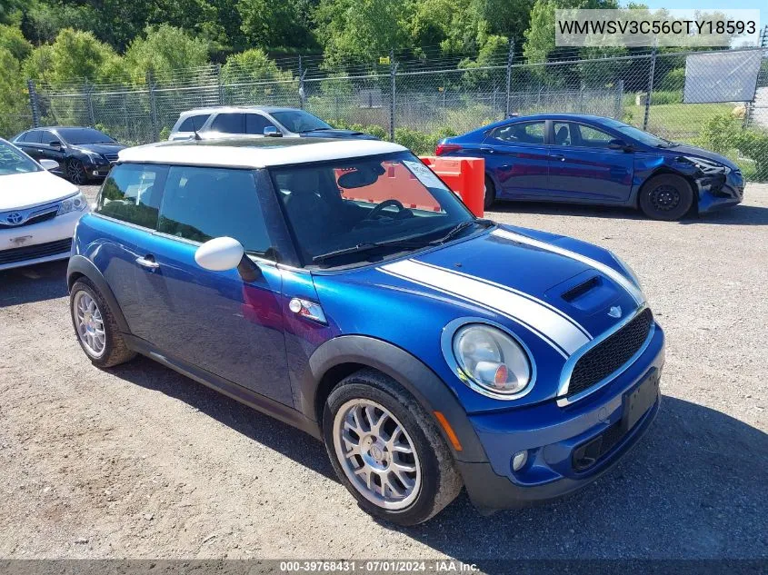 2012 Mini Cooper S VIN: WMWSV3C56CTY18593 Lot: 39768431