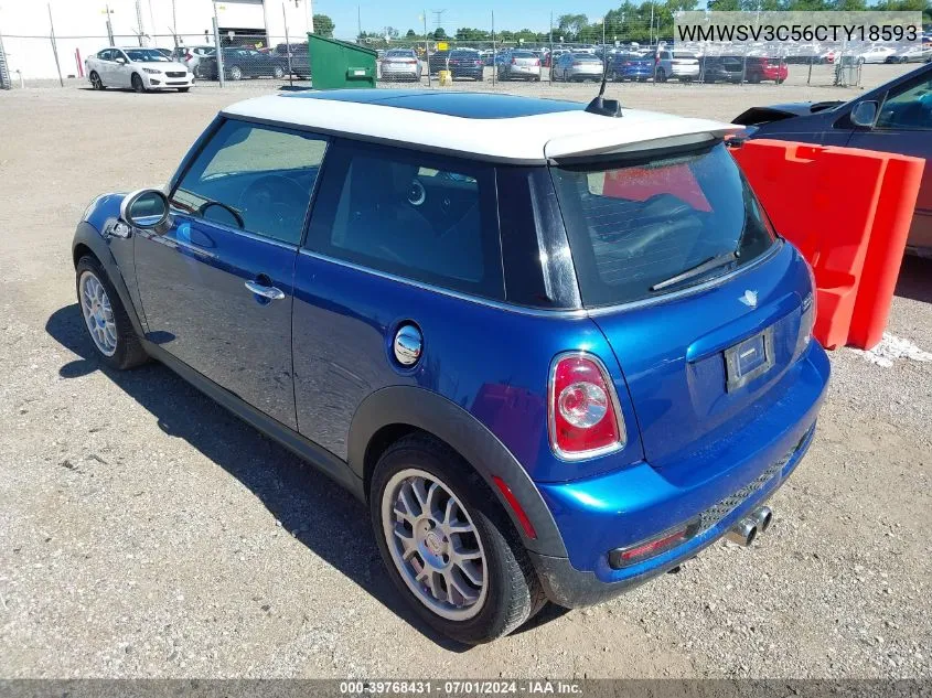 2012 Mini Cooper S VIN: WMWSV3C56CTY18593 Lot: 39768431