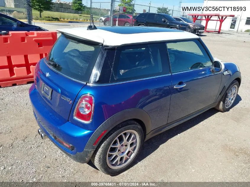 2012 Mini Cooper S VIN: WMWSV3C56CTY18593 Lot: 39768431