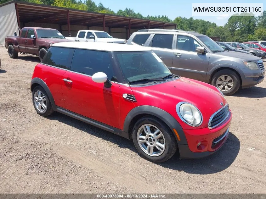 2012 Mini Cooper VIN: WMWSU3C51CT261160 Lot: 40073004