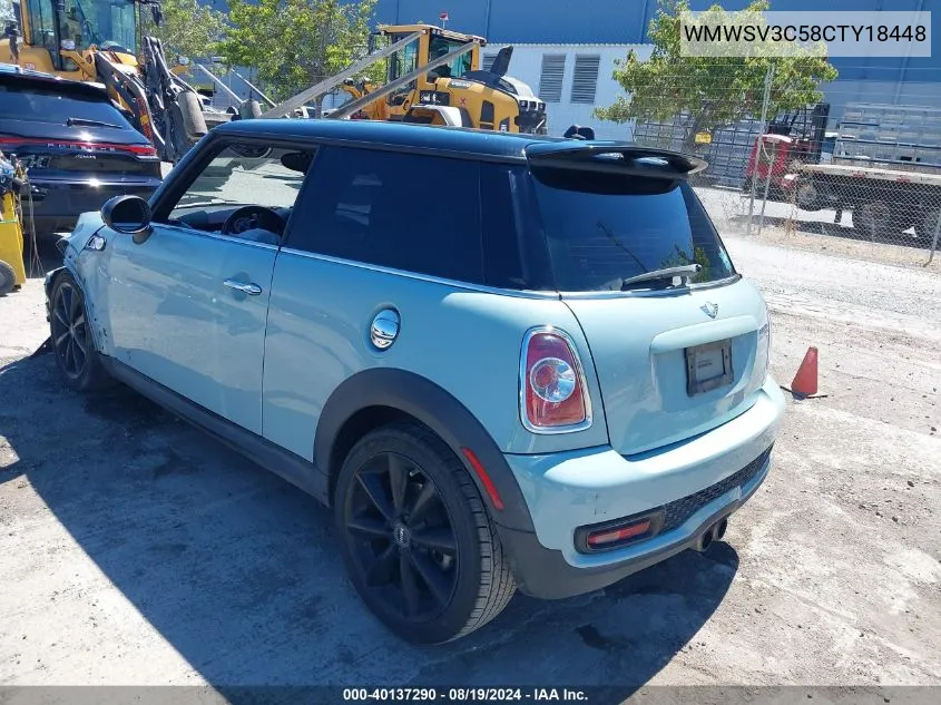 2012 Mini Cooper S VIN: WMWSV3C58CTY18448 Lot: 40137290