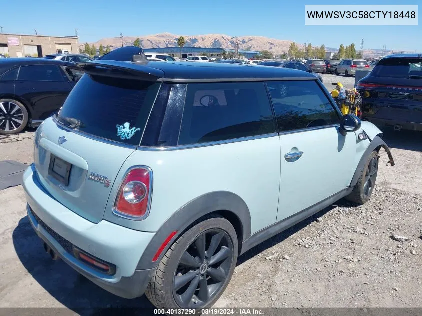 2012 Mini Cooper S VIN: WMWSV3C58CTY18448 Lot: 40137290