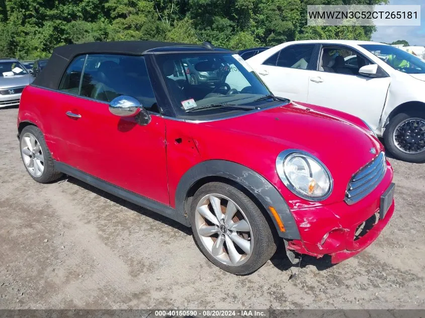 WMWZN3C52CT265181 2012 Mini Cooper