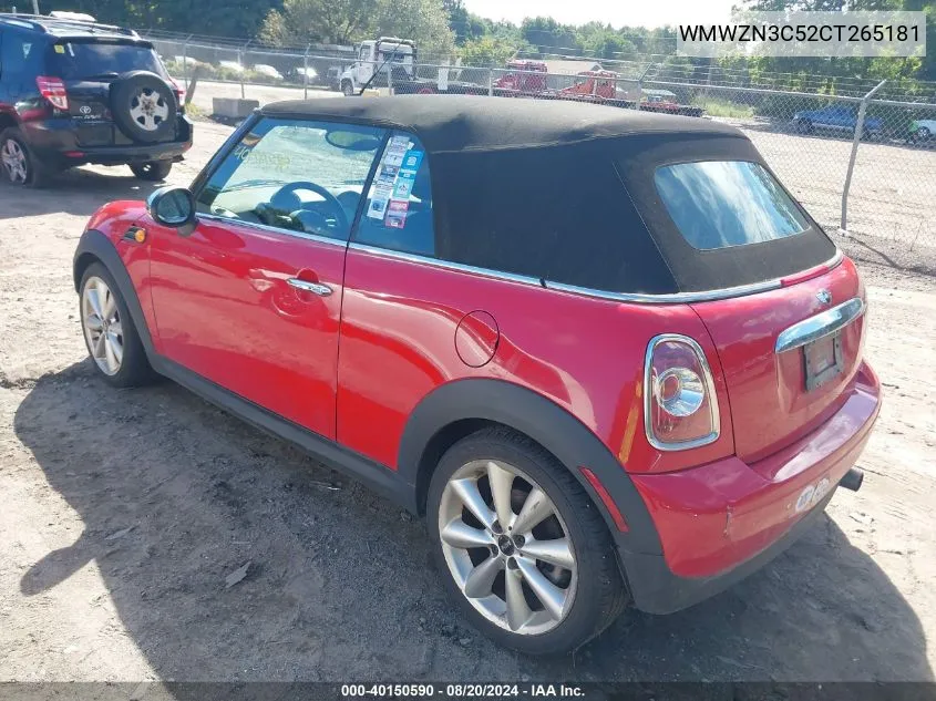 WMWZN3C52CT265181 2012 Mini Cooper