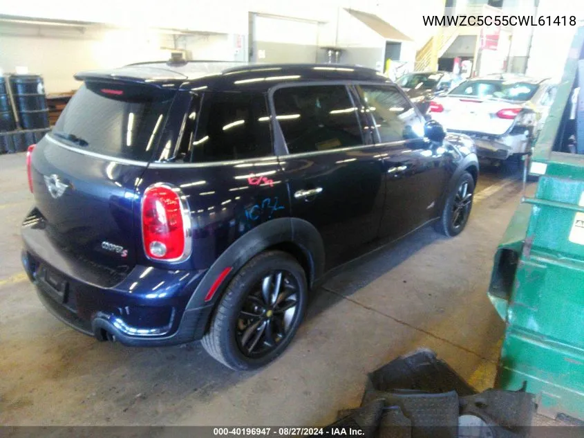 2012 Mini Cooper S Countryman VIN: WMWZC5C55CWL61418 Lot: 40196947