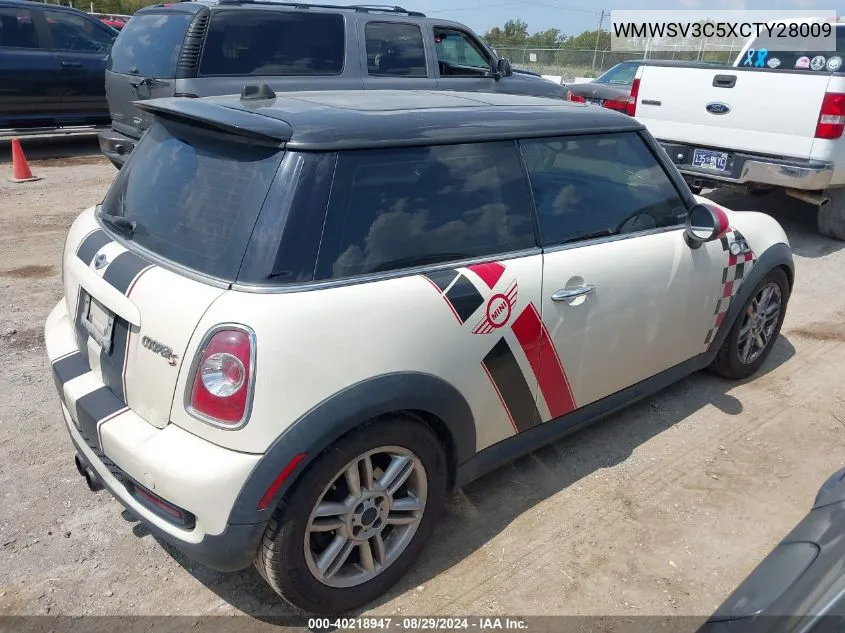 2012 Mini Cooper S VIN: WMWSV3C5XCTY28009 Lot: 40218947