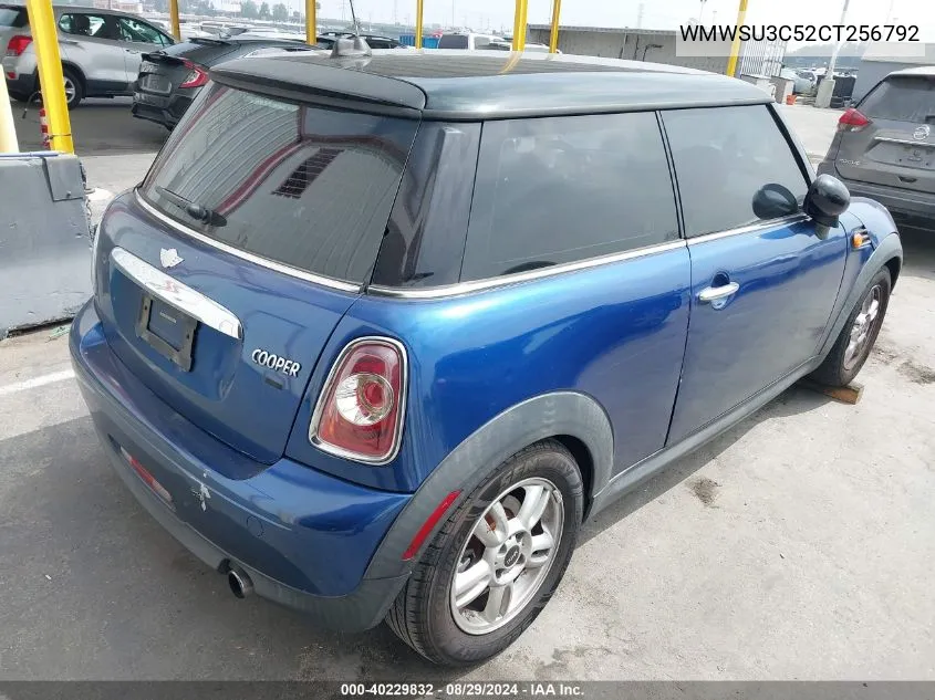 2012 Mini Cooper VIN: WMWSU3C52CT256792 Lot: 40229832