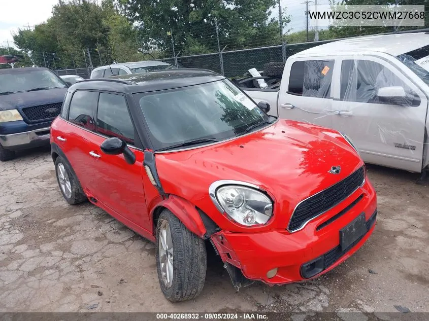 WMWZC3C52CWM27668 2012 Mini Cooper S Countryman