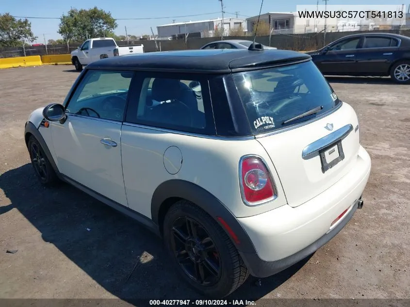 2012 Mini Cooper VIN: WMWSU3C57CT541813 Lot: 40277947