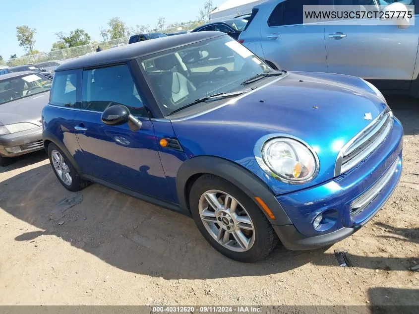 2012 Mini Cooper VIN: WMWSU3C57CT257775 Lot: 40312620