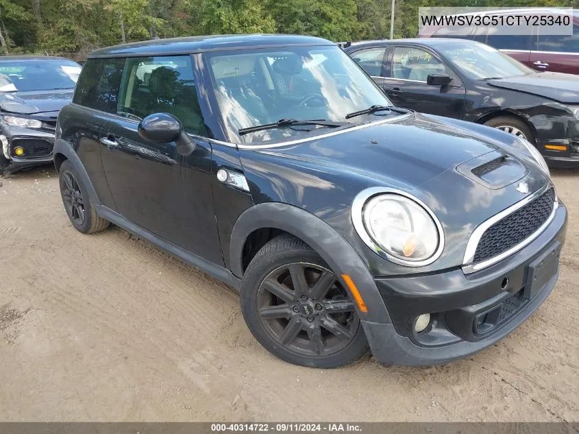 2012 Mini Cooper S VIN: WMWSV3C51CTY25340 Lot: 40314722